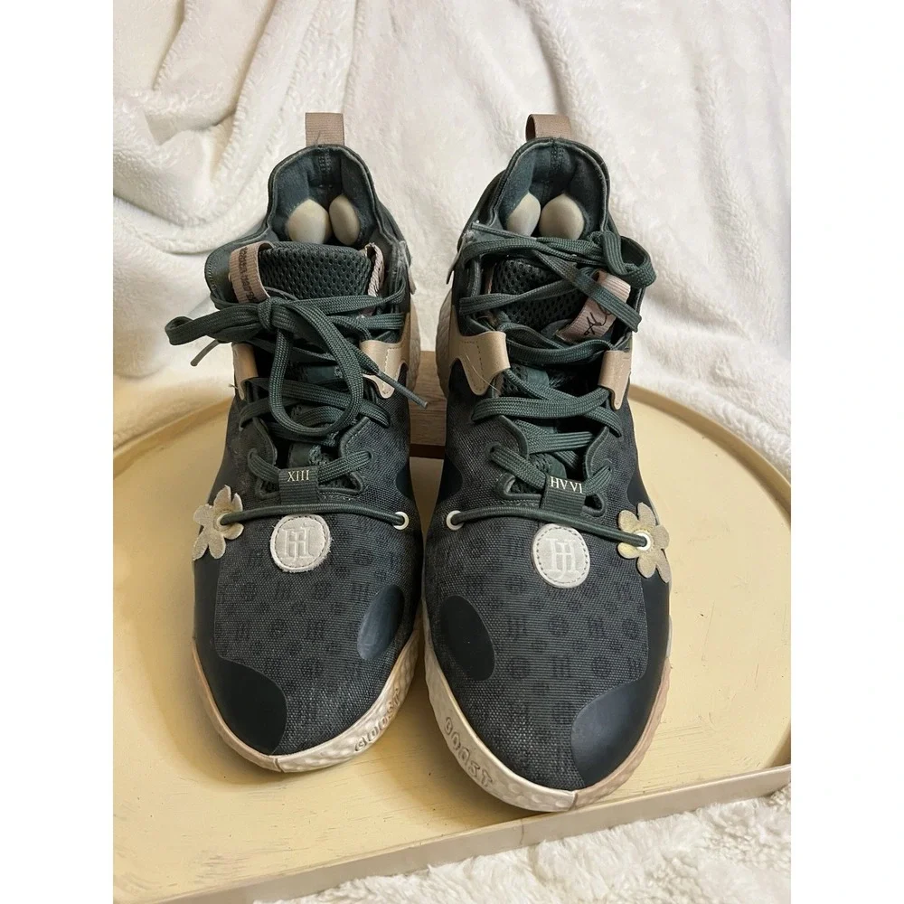 Adidas Harden Vol 6 Green Oxide Monogram Yellow Linen GW9032 Mens 10.5